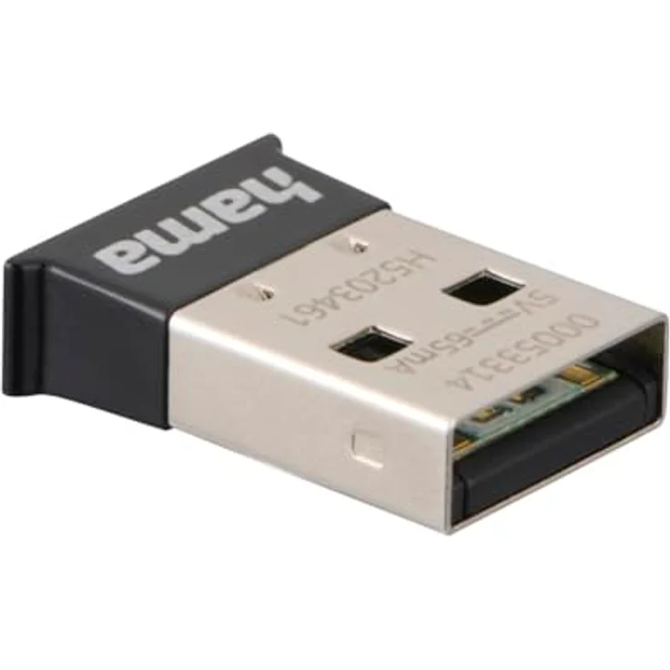 Hama Bluetooth®-USB-Adapter, Version 5.4, Class 2, Schwarz, mit bis zu 20 Meter Reichweite für PC und Laptop – Bild 1