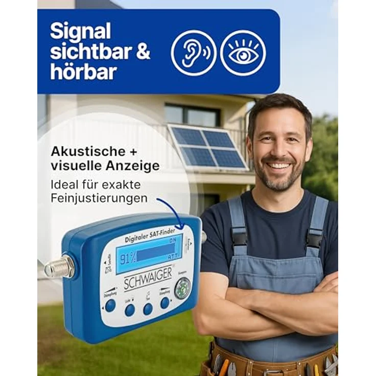 Schwaiger 5170 sat-finder digital-satellitenerkennung-satelliten-finder mit integriertem – Bild 4