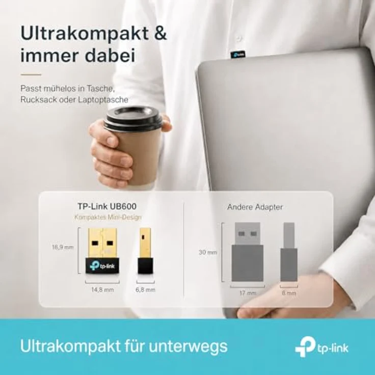 TP-Link UB600, Bluetooth 6.0 Adapter Dongle für PC, kompakt, Plug & Play für Windows 11/10/8.1/7 – Bild 6