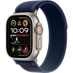 Apple Watch Ultra 2 (GPS + Cellular 49 mm) Smartwatch, Sportuhr mit Titangehäuse in Natur und Trail Loop in Blau (M/L). Fitnesstracker, präzises GPS, extra Lange Batterielaufzeit