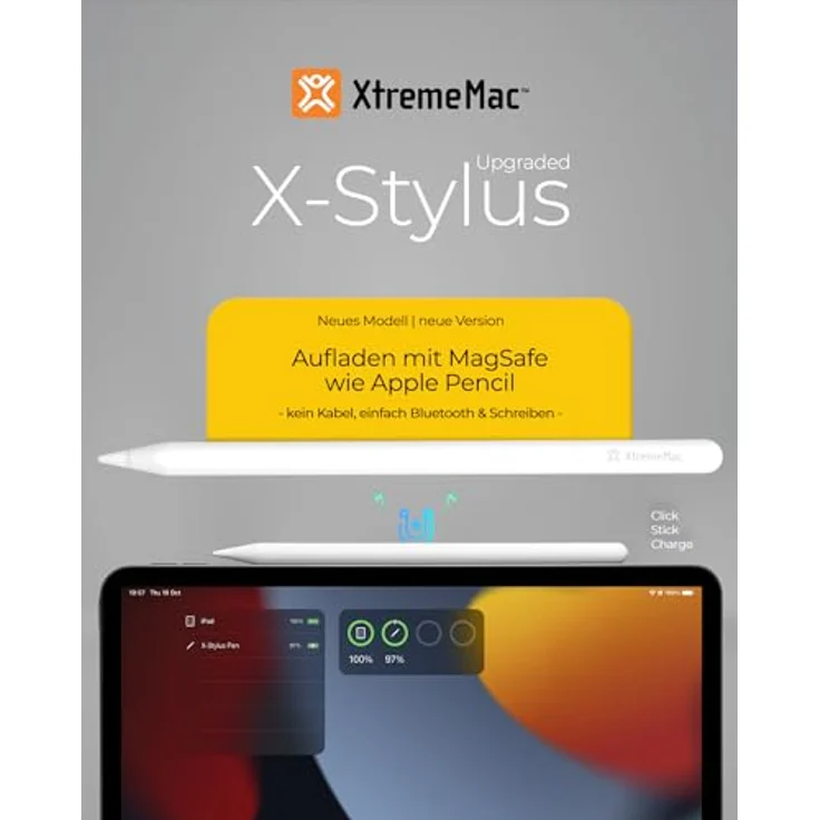 XtremeMac X-Stylus Pen, Stylus mit Neigungs- und Druckempfindlichkeit, Weiss – Bild 2