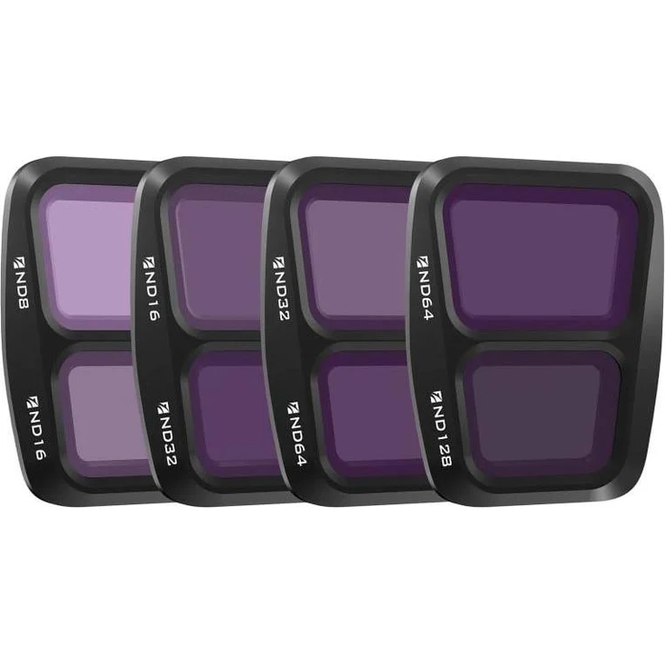 Freewell Set aus 4 Split ND-Filtern für DJI Air 3, ND8/ND16, ND16/ND32, ND32/ND64, ND64/ND128, inkl. Etui und Reinigungstuch