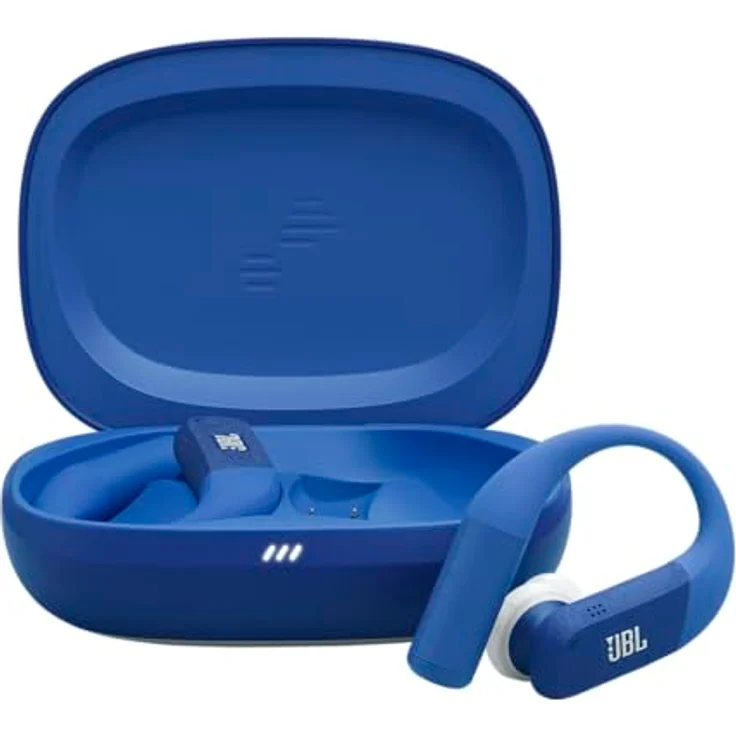 JBL Endurance Peak 4, In-Ear True Wireless Sportkopfhörer mit Bluetooth, Noise Cancelling, 48 h Akkulaufzeit, IP68 wasser-/staubdicht, JBL Pure Bass Sound, Blau – Bild 1
