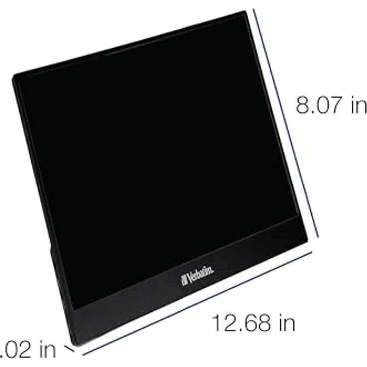 Verbatim PM-14, Portable Monitor, mobiler 14" Full HD Bildschirm für Laptop, Tablet, Smartphone, PS5 oder Nintendo Switch mit USB-A-, USB-C- sowie HDMI-Anschluss, schwarz – Bild 2