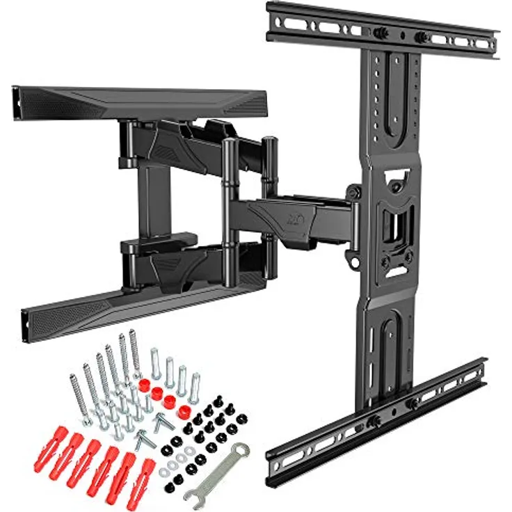 Ergosolid schwenkbar, robust, für Bildschirme von 45 bis 75 Zoll (11,9 cm), LED, LCD, TV-Halterung mit VESA max. 600 x 400 mm, bis 45,5 kg, TÜV GS Zertifikat, 2020-P6, schwarz