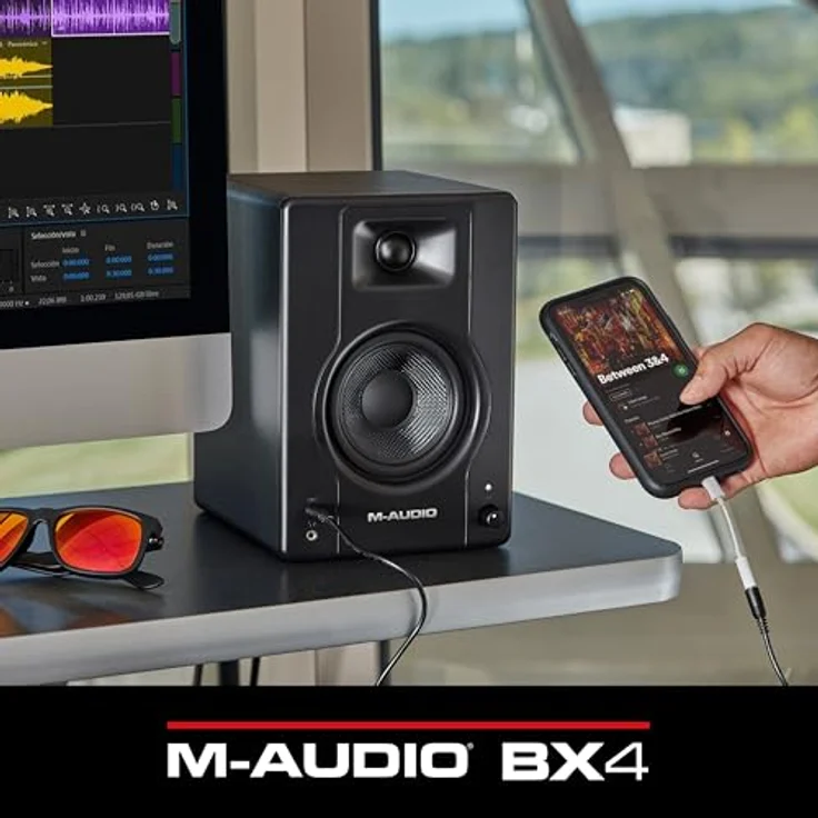 M-Audio BX4 P, 4,5" Studio Monitor Lautsprecher, 120-Watt Schwarz, Paar für Musikproduktion und Podcasting – Bild 12