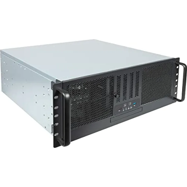 Unykach Gehäuse 4U 4329, Rack 19'' mit USB Typ C Anschluss, silberfarben