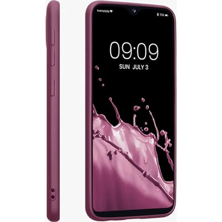 kwmobile Samsung Galaxy A20e Hülle - Silikon Schutzhülle metallisch schimmernd - Handyhülle Metallic Lavendel – Bild 4