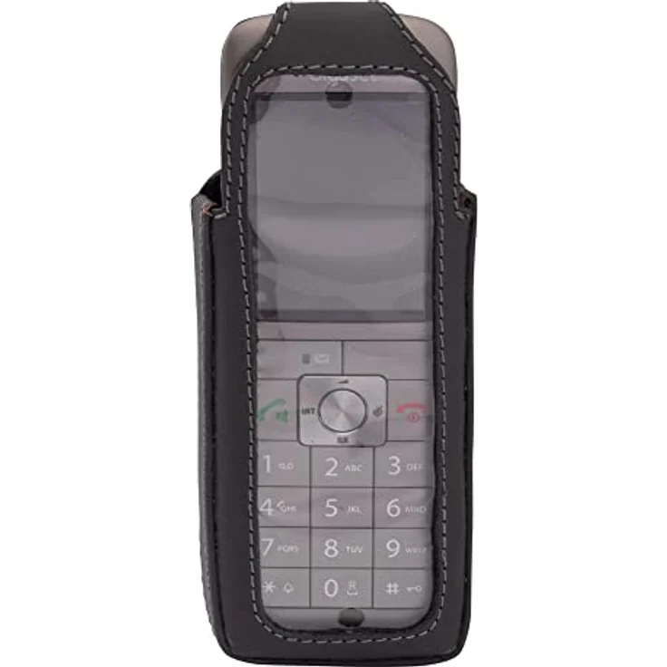 JT Berlin Ledertasche für das Gigaset CL660 Serie (CL660HX / CL660 / CL660A / CL690 / C630a) - schwarz [Telefontasche aus Echtleder I In 8-Stufen drehbarer Gürtelclip I Handmade in Europe] – Bild 1