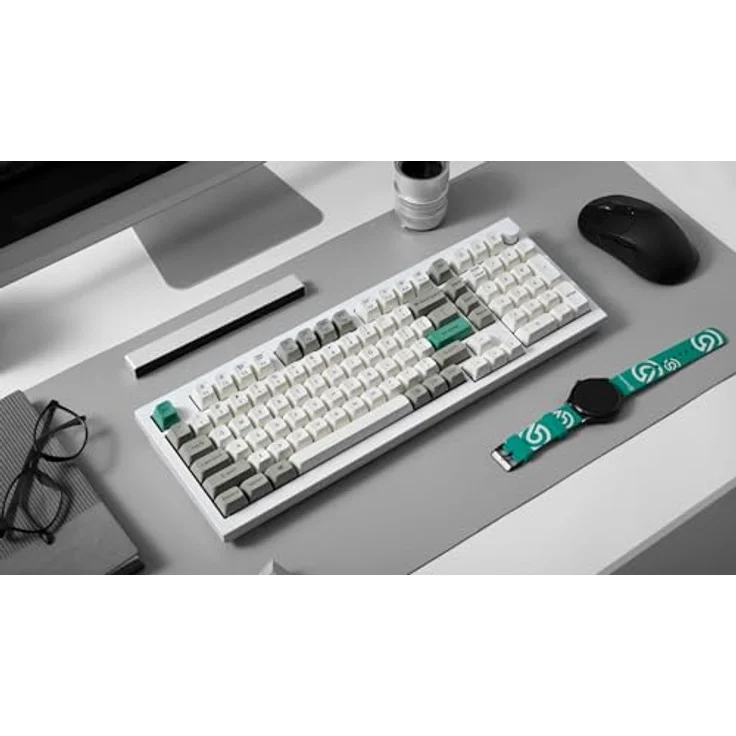 Keychron Q5 Max Kabellose Mechanische Tastatur, Voll-Aluminium, 2.4 GHz, Bluetooth, QMK, 96% Layout, RGB mit Hot-swappable Gateron Brown Schalter Kompatibel mit Mac Windows Linux - Weiß – Bild 5