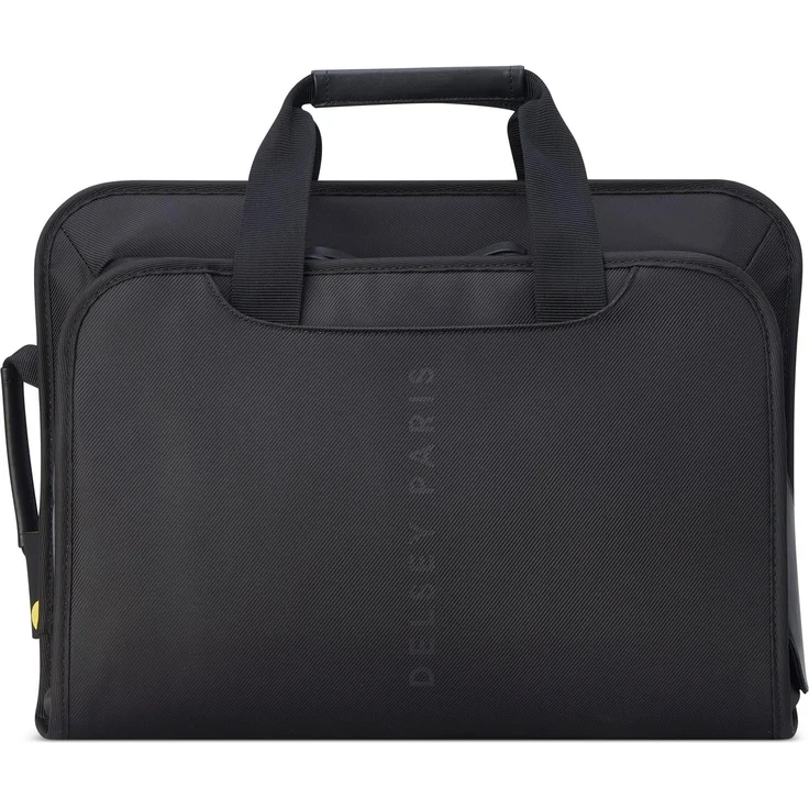 Delsey 2-CPT Notebooktasche 15.6" Schwarz, Messengerhülle aus Leder und Polyester, 14 Zoll Display geeignet, Universal – Bild 1