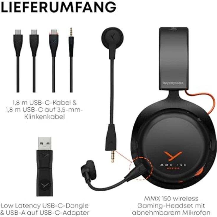 BEYERDYNAMIC MMX 150, Over-ear Gaming Headset, Bluetooth 5.3, 50 Stunden Akkulaufzeit, Schwarz – Bild 7