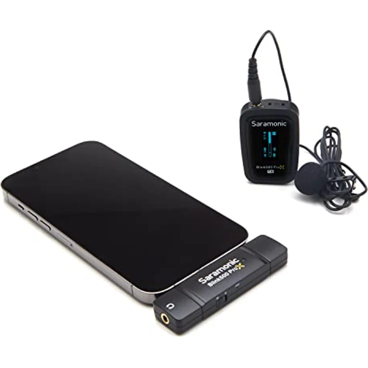 Saramonic Blink500 ProX B3, Kabelloses Mikrofon-Set mit Lightning-Anschluss, extrem niedriger Latenz und Ladehülle – Bild 6