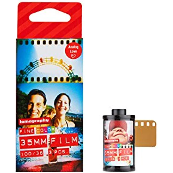 Lomo Color Negative 100, 35mm Analogfilm für feinkörnige Schärfe und lebendige Farben, 3er Pack – Bild 1