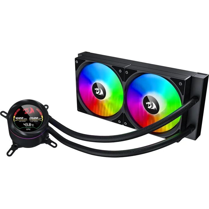 Redragon CCW-1019, CPU Wasserkühler mit RGB-Beleuchtung, 240mm Radiator und PWM-Lüftern