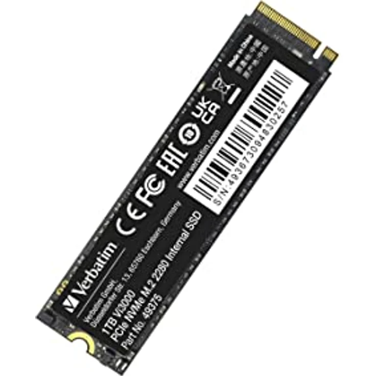 Verbatim Vi3000 NVMe M.2 Internal SSD, internes SSD-Laufwerk mit 1 TB Datenspeicher, Solid State Drive mit PCIe Gen 3 Schnittstelle, schwarz – Bild 2