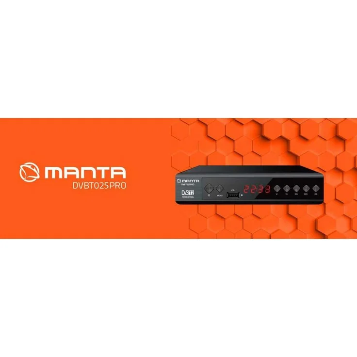 Manta DVB-T2 HEVC Dvb-t-Tuner, exzellente Bild- und Tonqualität, HDMI-Unterstützung, One Size