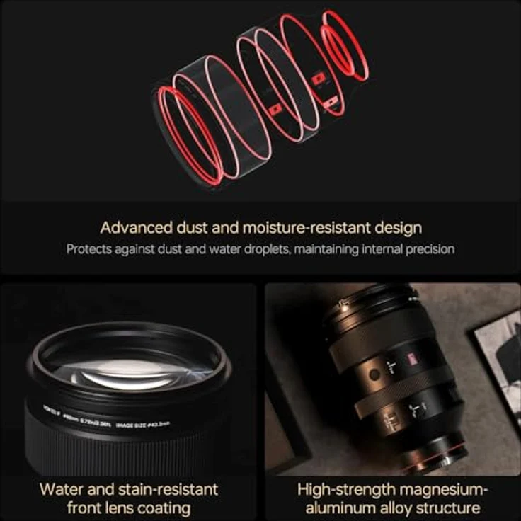 VILTROX 135mm F1.8 LAB FE Vollformatobjektiv für Sony E-Mount, AF-Teleobjektiv mit Festbrennweite, Kompatibel mit Sony-Kameras a7III a7RII a7IV a7RIV a9 A1 a5000 a6000 A6700, Dual Floating-Fokus-Design, Effizienter Autofokus, Hervorragende Bokeh-Qualität – Bild 4