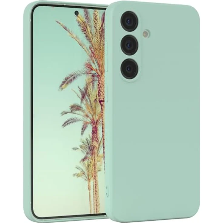 EAZY CASE Silikonhülle für Galaxy S25, stoßfestes TPU Case mit Kameraschutz, pastell mintgrün, dünn und leicht, kratzresistent, kabelloses Laden kompatibel – Bild 1