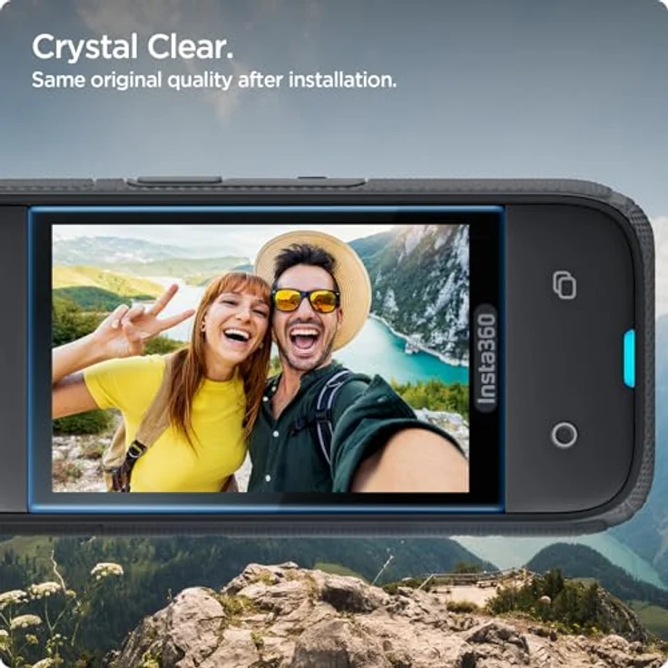 Spigen Glas.tR Slim Schutzfolie für Insta360 X5 & X4, 2 Stück, 9H Kratzfest, Volle Abdeckung, Ölfrei – Bild 5