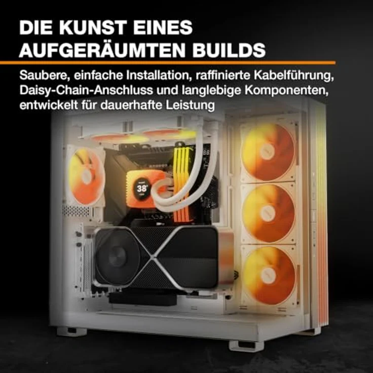 be quiet! Light Loop IO LCD 240mm White CPU-Wasserkühler mit 2,1-Zoll IPS-LCD, RGB, 2x Light Wings LX PWM-Lüfter und leiser Kühlung – Bild 5