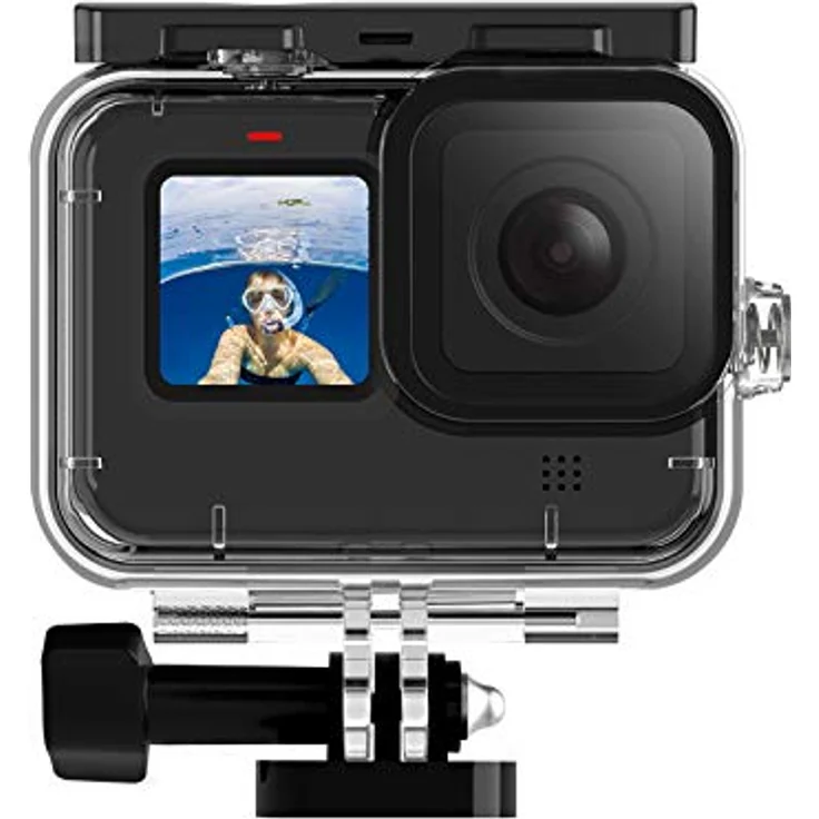 TELESIN Wasserdichtes Gehäuse für GoPro Hero 11 10 9, bis 50 m Unterwasser, transparente Schutzhülle mit Schnellverschluss-Halterung – Bild 1