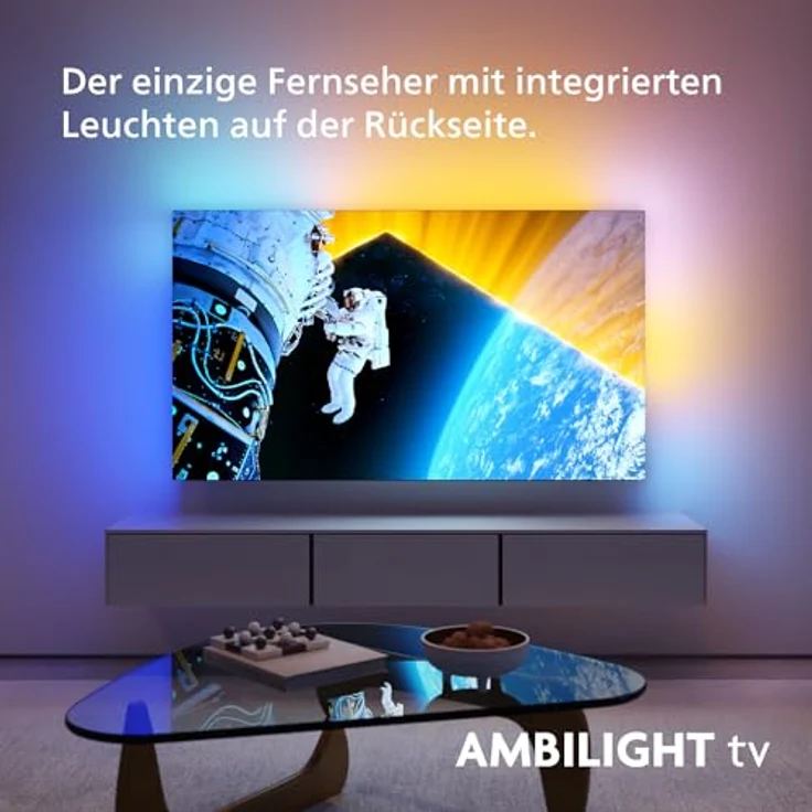 Philips Ambilight 77OLED809 4K OLED Smart TV - 77-Zoll Display mit P5 AI Perfect Picture Ultra HD, Dolby Vision und Dolby Atmos Sound - Schwarz – Bild 2