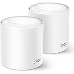 TP-Link Deco X60 V3.20 Wi-Fi 6 Mesh WLAN Set(2 Pack), AX5400 Dualband Router &Repeater (Reichweite bis zu 490m², WPA3, ideal für große Häuse, kompatibel mit Amazon Alexa, 4XGigabit Ports) weiß