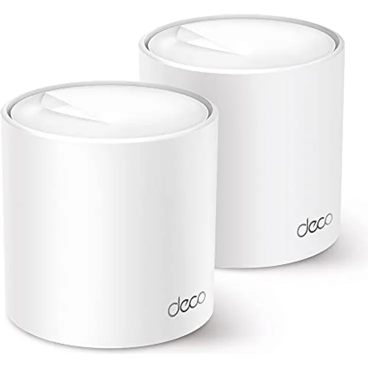 TP-Link Deco X60 V3.20 Wi-Fi 6 Mesh WLAN Set(2 Pack), AX5400 Dualband Router &Repeater (Reichweite bis zu 490m², WPA3, ideal für große Häuse, kompatibel mit Amazon Alexa, 4XGigabit Ports) weiß