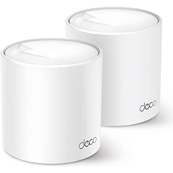 TP-Link Deco X60 V3.20 Wi-Fi 6 Mesh WLAN Set(2 Pack), AX5400 Dualband Router &Repeater (Reichweite bis zu 490m², WPA3, ideal für große Häuse, kompatibel mit Amazon Alexa, 4XGigabit Ports) weiß – Bild 1