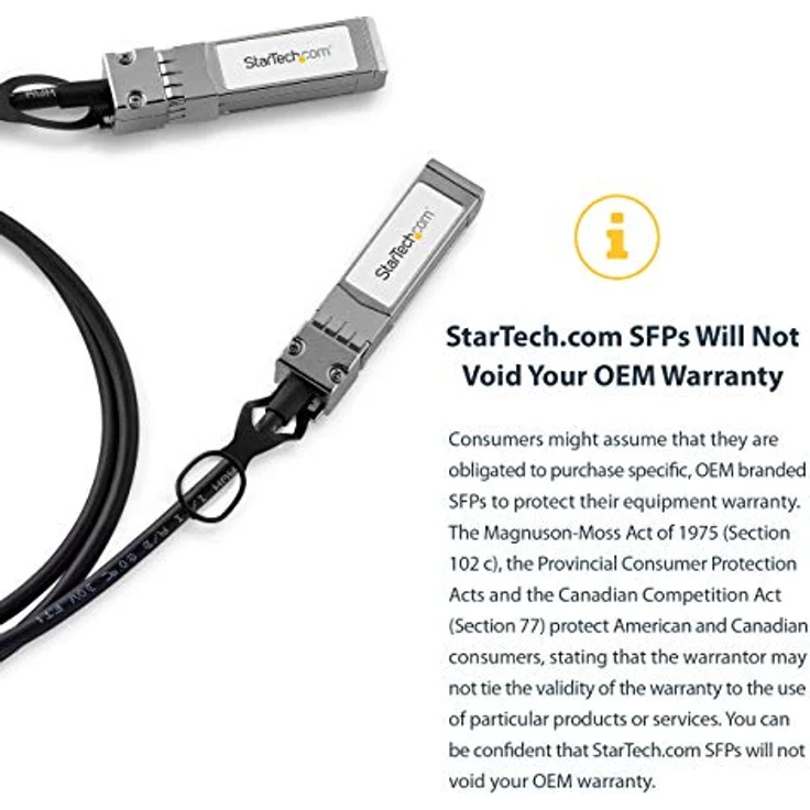 StarTech SFP+ Twinax Kabel 2m, 10GBASE-CU Passiv, Direct Attach, Schwarz, 10Gbps, kompatibel mit Cisco – Bild 4