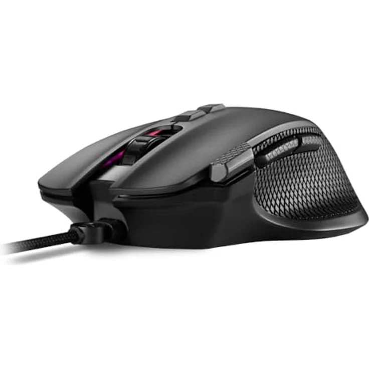 Sharkoon Shark Force 3, Gaming Maus mit 12.800 DPI Sensor und RGB-Beleuchtung, schwarz – Bild 4