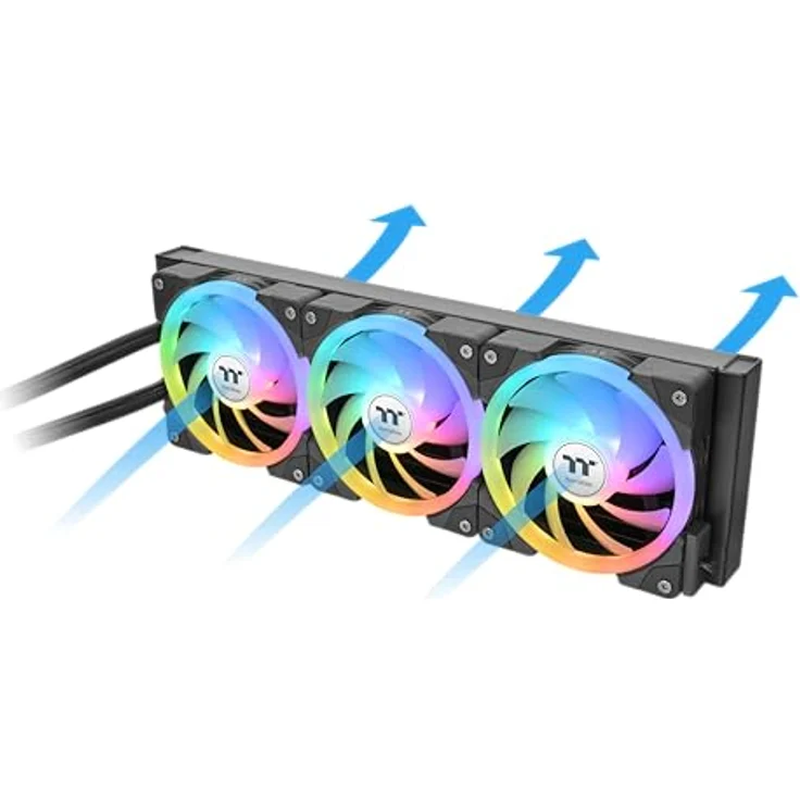 Thermaltake MINECUBE 360 Ultra, All-in-One Liquid Cooler mit Quad-LCD Display, 360-mm-Radiator und ARGB-Sync, schwarz – Bild 5