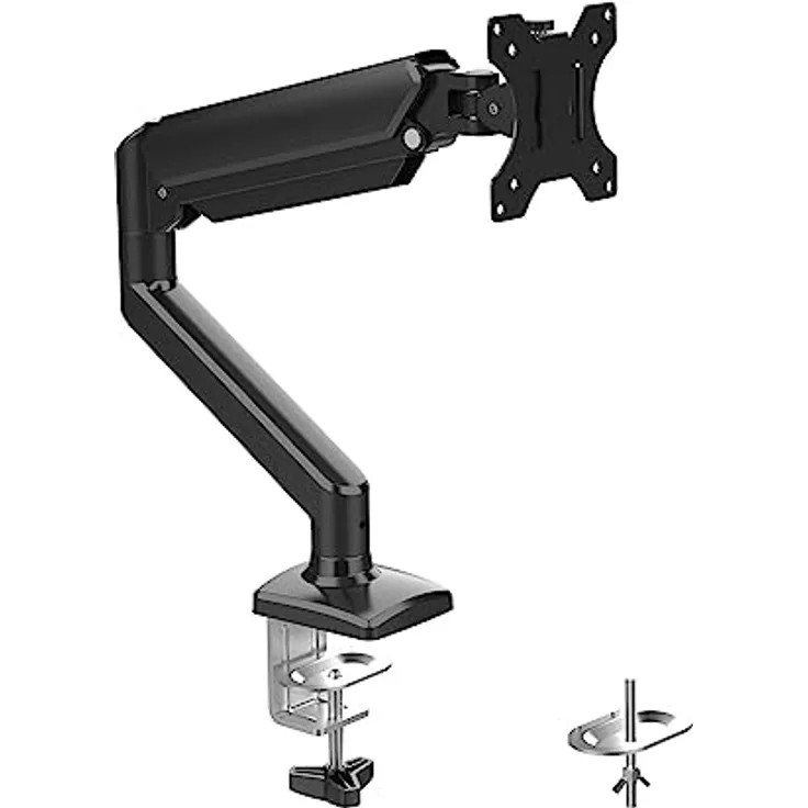 GRIFEMA Monitor Halterung, für 13-32 Zoll Bildschirm, Monitor Stand, Monitor Arm Höhenverstellbar Drehungbar, Monitorhalterung Max 9Kg, Bildschirmhalterung Vesa 75x75 / 100x100, Schwarz