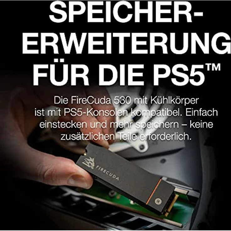 Seagate FireCuda 530 ZP2000GM3A023 - Solid-State-Disk - 2 TB - intern - M.2 2280 - PCI Express 4.0 x4 (NVMe) - integrierter Kühlkörper - mit 3 Jahre Seagate Rescue Datenwiederherstellung – Bild 5