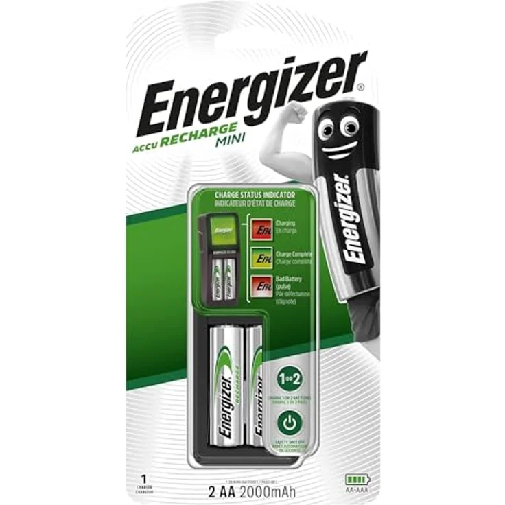 Energizer E300701300 Akku-Ladegerät, 2000mAh, 1 Stück schwarz – Bild 2
