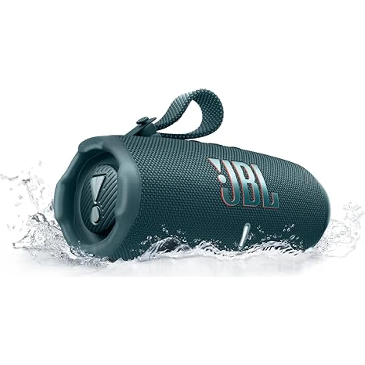 JBL Charge 6, tragbarer Bluetooth-Lautsprecher, 28 Stunden Akkulaufzeit, IP68 wasserdicht, Staub- und stoßfest, Pro Sound mit AI Sound Boost, Auracast Multi-Speaker, Blau – Bild 1