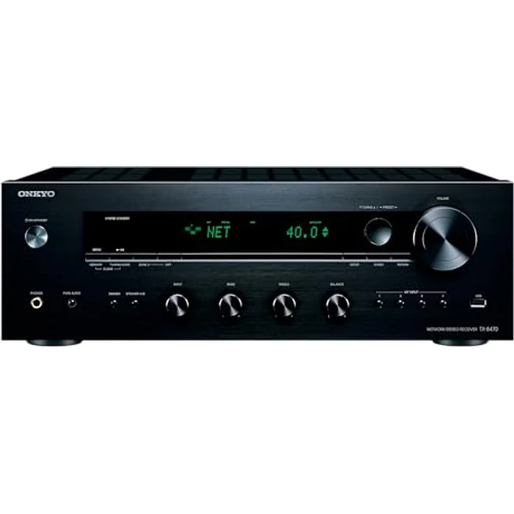 Onkyo TX-8470 2-Kanal Stereo Receiver, Hi-Res Audio, Roon Ready, schwarz – Bild 1