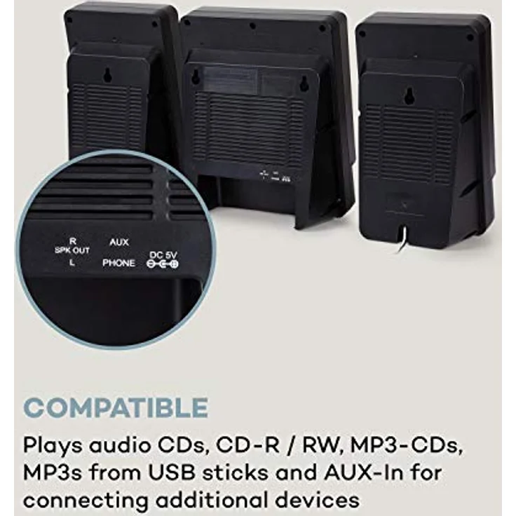 Microstar Microsystem Vertikalanlage CD-Player Bluetooth USB-Port Fernbedienung – Bild 8