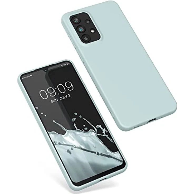 kwmobile Hülle für Samsung Galaxy A33 5G - weiches TPU Silikon Case in Cool Mint, geeignet für kabelloses Laden, rutschfest und reißfest – Bild 5