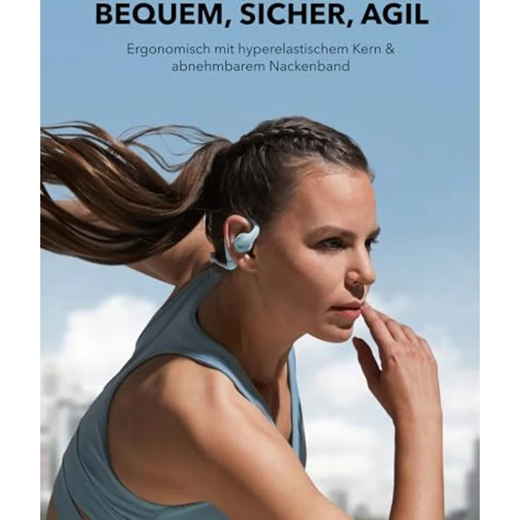 soundcore by Anker AeroFit Pro Open-Ear Kopfhörer, Ultra leicht, Bequem, Ergonomisches Design, Intensiver Sound LDAC, Bluetooth 5.3, IPX5 Wasserschutz, 46h Akku, App, Kabellos – Bild 3
