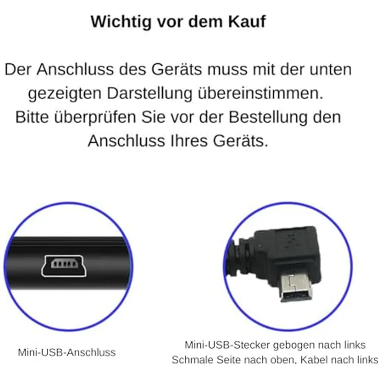 Bolwins G63C KFZ Auto Ladegerät Adapter Kabel 3,5 m – USB & Mini-USB 90° Links Winkelstecker – ideal für Mobiltelefone und Navigationsgeräte, schwarz – Bild 7