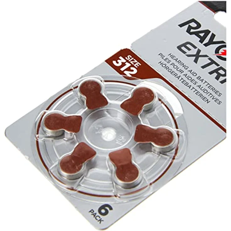 Rayovac PR41-312A, Zink-Luft Hörgeräte-Knopfzelle, 1,4 V – Bild 2