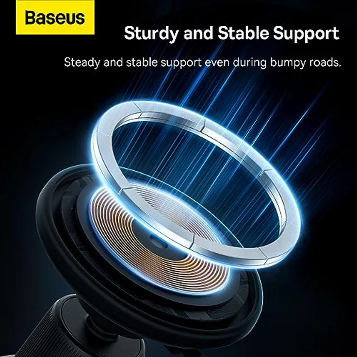 Baseus Cw01, Kabellos Magnetisch Auto-Ladegerät 15W, Schwarz – Bild 7