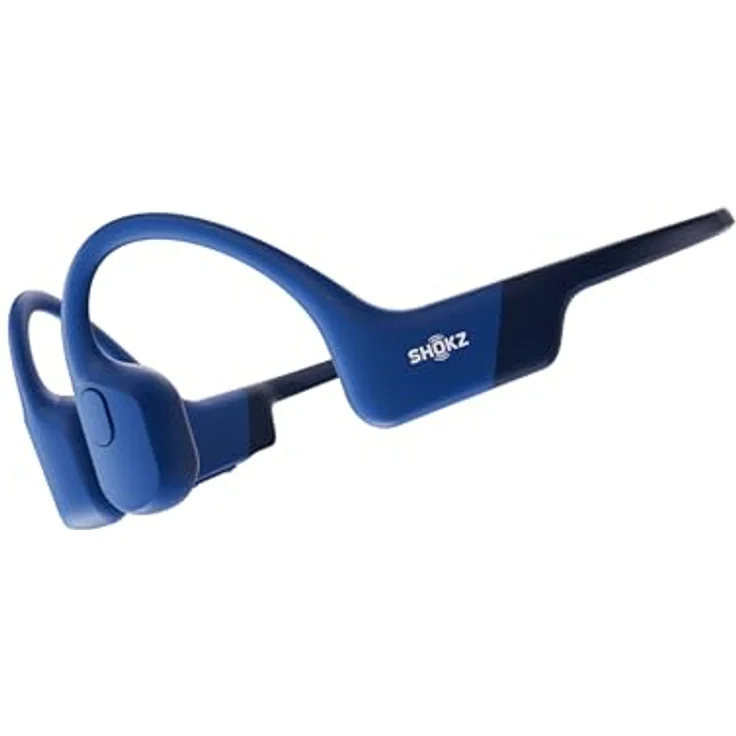 Shokz Openrun Sport Kopfhörer - Bone Conduction Technologie, kabellos, Blau mit integriertem Mikrofon und digitaler Geräuschunterdrückung – Bild 1