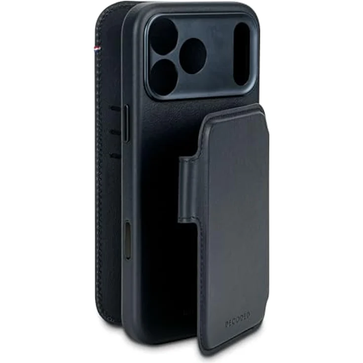 Decoded 2-in-1 Lederhülle für iPhone 17 Pro Max, Abnehmbare Wallet aus Premium ECCO Leder, MagSafe kompatibel, Fallschutz, Kratzfest, Metallknöpfe, Blau – Bild 2