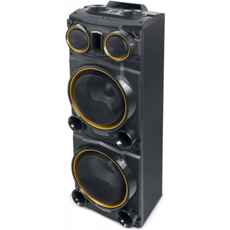 Muse M-1988 Party-Bluetooth-Lautsprecher mit Farbwechsel- & -Strobofunktion im eleganten Holzgehäuse – Bild 2