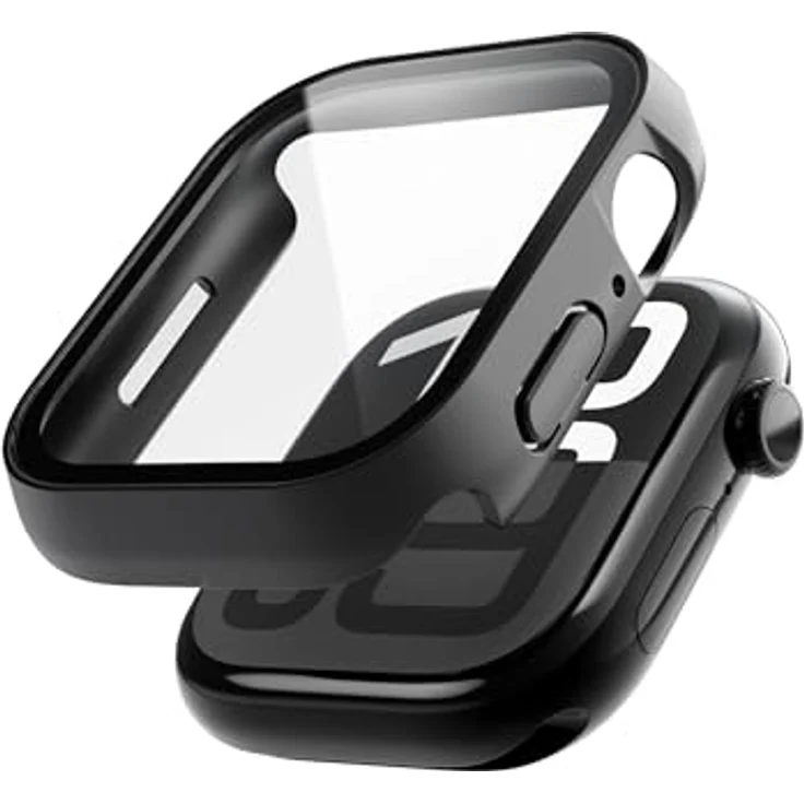VONMÄHLEN Dünne Hülle für Apple Watch Series 10, Kratzfeste und Wasserabweisende Schutzhülle, 46mm - schwarz, Umweltbewusste Materialien – Bild 1