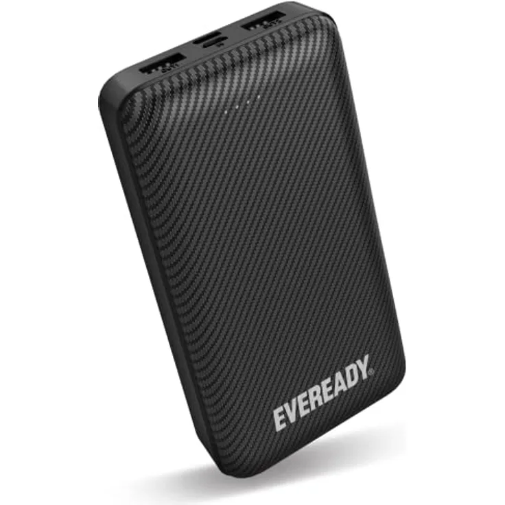 Energizer EVEREADY - Externer Akku 20000 mAh + USB-A/Micro-USB-Kabel - Schwarz