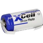 Akkuman.de XCell Photobatterie CR123A Lithium 3V 1550mAh U-Lötfahne, Hochleistungs-Energiequelle für Fotogeräte